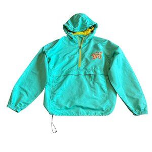 Dutch Bros Coffee Teal Pullover Windbreaker Jacket w/ Logo Size X-Large Women's